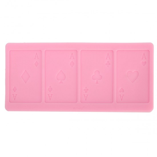 Poker Shape Silicone Chocolate Cake Mold A Poker Card Fondant Candy Baking Mould Decorations