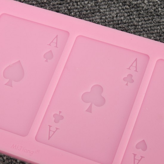 Poker Shape Silicone Chocolate Cake Mold A Poker Card Fondant Candy Baking Mould Decorations