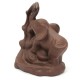 Purple Clay Backflow Incense Cone Burner Elephant Fragrant Censer Holder Home Office Furnace Decor