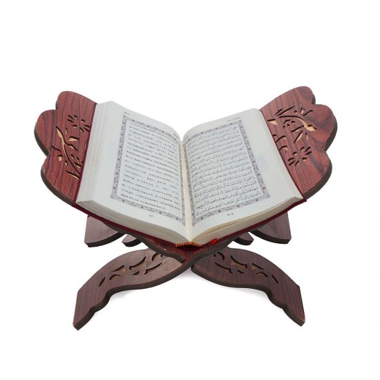 Quran Book Holder Stand Rihal Rehal With Decorations Wooden Small Bookshelf