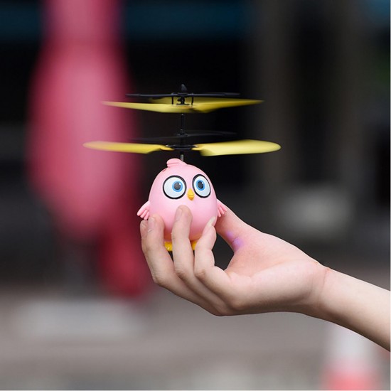 Rechargeable Mini LED Light Up Infrared Induction Drone Flying Toys Hand-controlled Child Gift