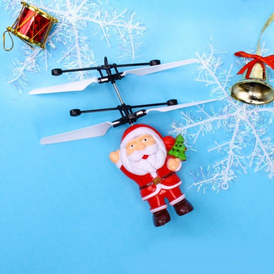 Rechargeable Mini LED Light Up Infrared Induction Drone Flying Toys Hand-controlled Child Gift