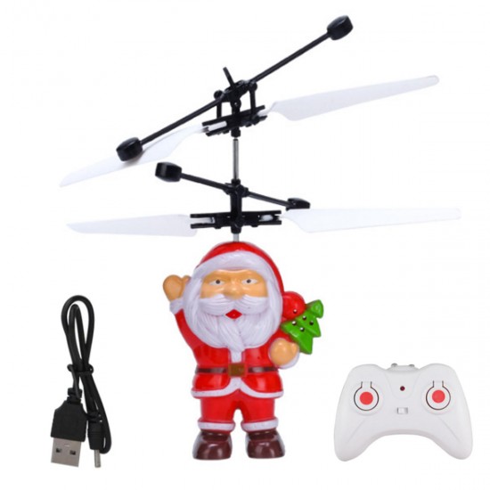 Rechargeable Mini LED Light Up Infrared Induction Drone Flying Toys Hand-controlled Child Gift