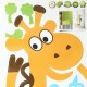 Removable Height Chart Measure Wall Sticker Giraffe Decal for Kids Baby Room