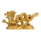 Resin Gold Dragon Figurine Statue Ornaments Chinese Geomancy Home Office Decoration