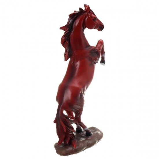 Resin Horse Statue Ornament Figurine Chic Home Hotel Feng Shui Horse Decorations