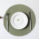 Round Jacquard Woven Non Slip Placemats Kitchen Dining Table Mat Heat Resistant 6 Colors