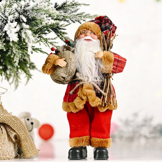 Santa Claus Doll Merry Christmas Tree Figurine Ornament Kid Toy Gift Desktop Decoration