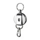 KR01 4cm Full Metal Tool Belt Retractable Key Ring Pull Chain Clip With Hook