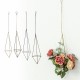 Triangle Hanging Wrought Iron Pineapple Flower Stand Metal Hollow Soilless Flower Pot Simple Flower Stand