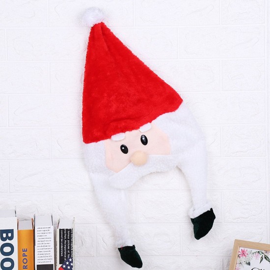 Unisex Christmas Xmas Novelty Plush Hat Santa Claus Hat Holiday Decoration