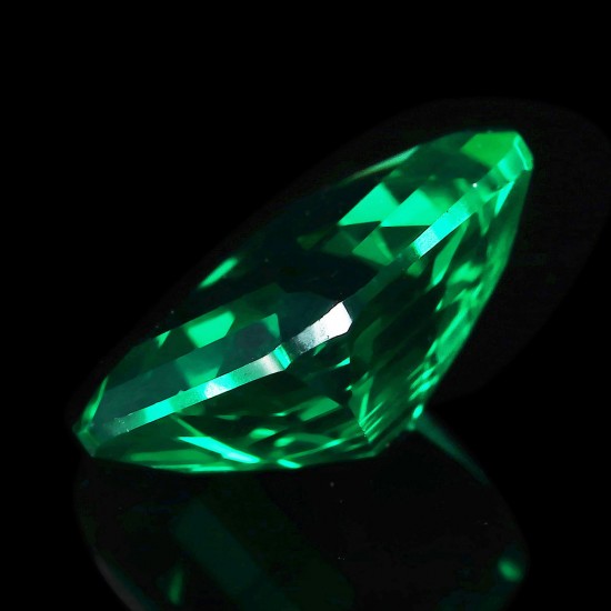 VVS Clarity AAA Synthetic Green Emerald Diamond Sapphire Cut 10x12mm Loose Gems Decorations