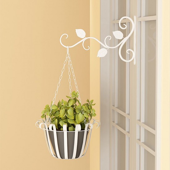 Wall Hanging Flower Stand Outdoor Balcony Hanging Basket Stand Green Radish Hanger Wrought Iron Hook Hanger