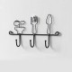 Wall Mounting Hook Shelf Iron Keys Hanging Storage Rack Home Door Desktop Organizer