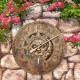 Waterproof Outdoor Indoor Garden Wall Station Clock Thermometer 12 Inch Sun And Moon