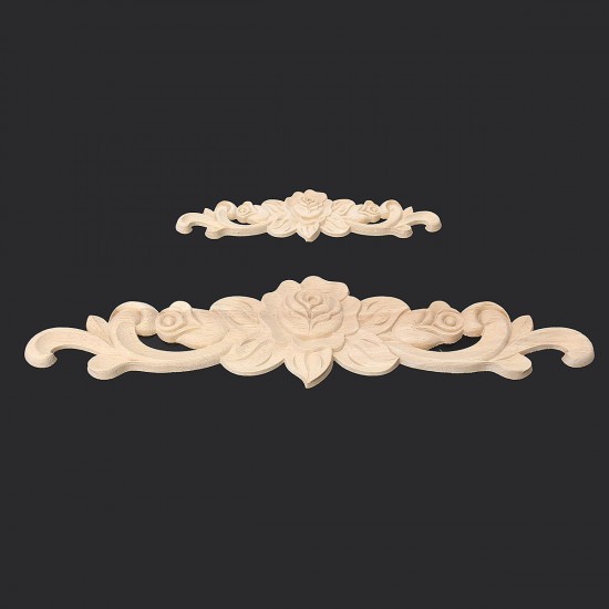 Wood Carved Corner Onlay Applique for Furniture Wall Home Decor Craft