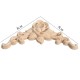 Wood Carving Applique Unpainted Flower Applique Wood Carving Decal for Furniture Cabinet 8x8cm