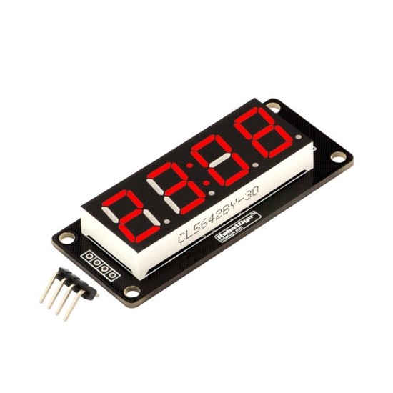 30pcs 4 Digit LED Display Tube 7 Segments TM1637 50x19mm Red Clock Display Colon for Arduino - products that work with official for Arduino boards