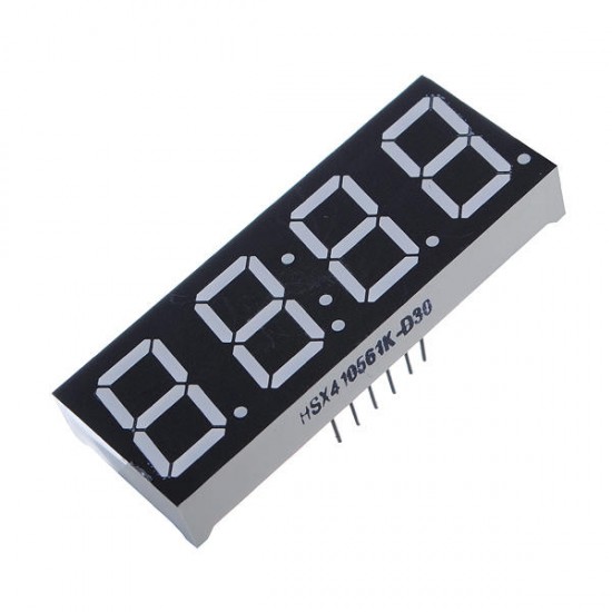 4Pcs 7-Segment 0.56 Inch 4 Digit 12 Pins Red LED Display