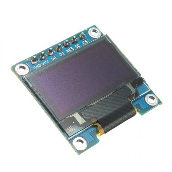 5Pcs 7 Pin 0.96 Inch IIC/SPI Serial 128x64 White OLED Display Module