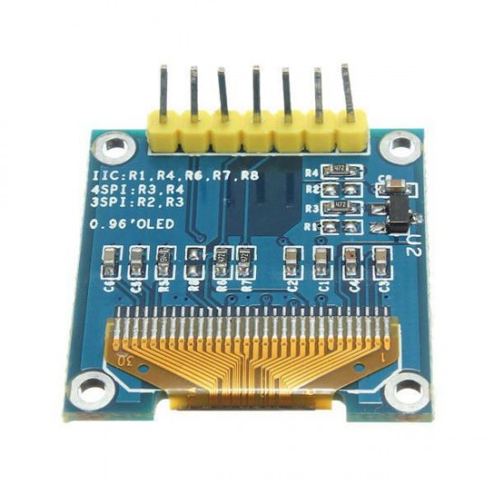 5Pcs 7 Pin 0.96 Inch IIC/SPI Serial 128x64 White OLED Display Module