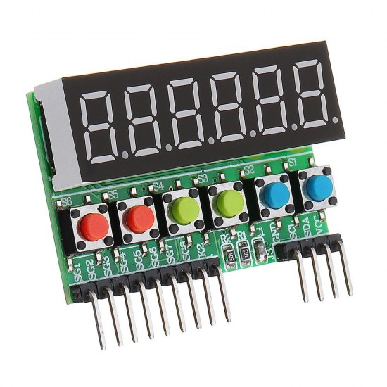 5pcs TM1637 6-Bits Tube LED Display Key Scan Module DC 3.3V To 5V Digital IIC Interface Six In One 0.36 Inches