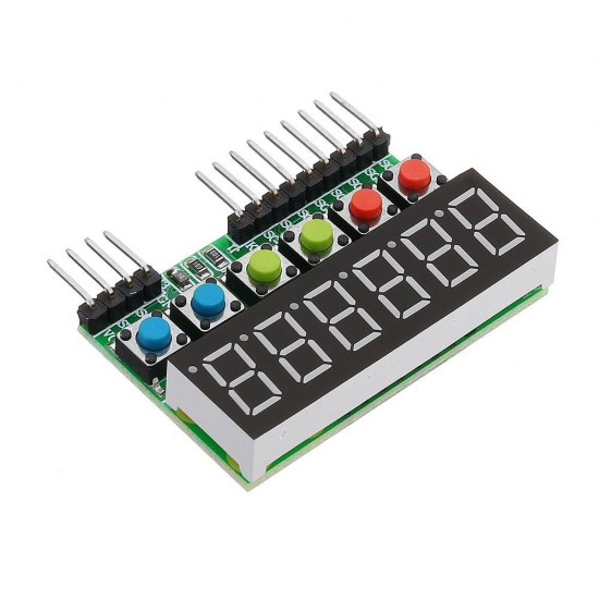 5pcs TM1637 6-Bits Tube LED Display Key Scan Module DC 3.3V To 5V Digital IIC Interface Six In One 0.36 Inches