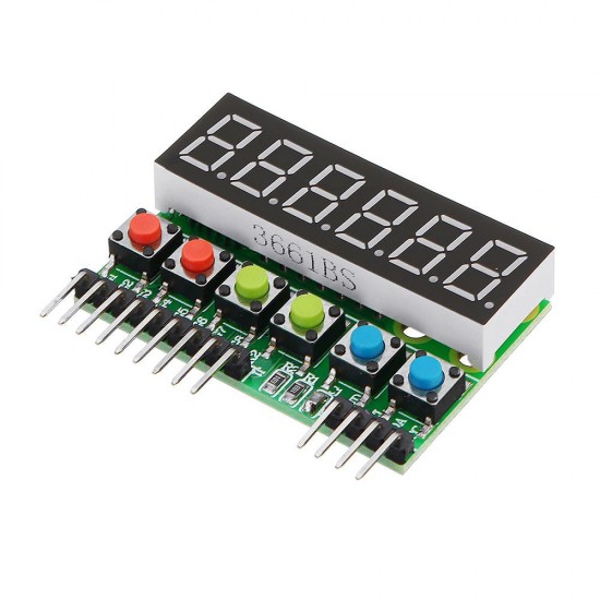 5pcs TM1637 6-Bits Tube LED Display Key Scan Module DC 3.3V To 5V Digital IIC Interface Six In One 0.36 Inches