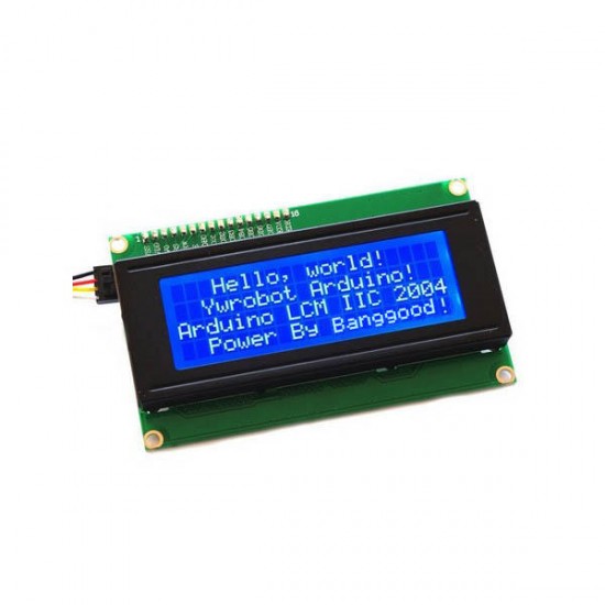 IIC I2C 2004 204 20 x 4 Character LCD Display Screen Module Blue for Arduino - products that work with official Arduino boards