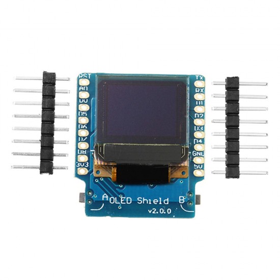 OLED Shield V2.0.0 Expansion Board For D1 Mini 0.66 Inch 64x48 IIC I2C Two Button