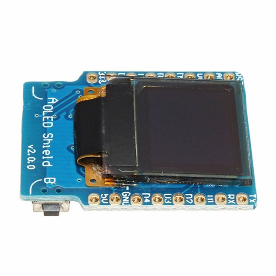 OLED Shield V2.0.0 Expansion Board For D1 Mini 0.66 Inch 64x48 IIC I2C Two Button