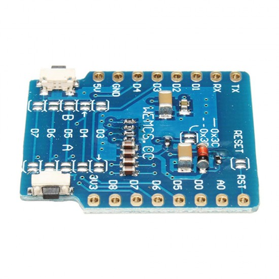 OLED Shield V2.0.0 Expansion Board For D1 Mini 0.66 Inch 64x48 IIC I2C Two Button