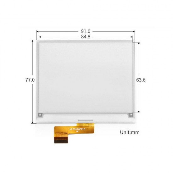 4.2 inch Electronic ink Screen E-paper 400x300 Resolution Black and White Display Module Board