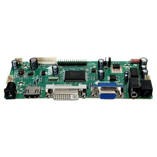 LCD Controller Board 40P 8-bit HD DVI VGA Audio PC Module Kit For B156XW02 15.6 Inch Display