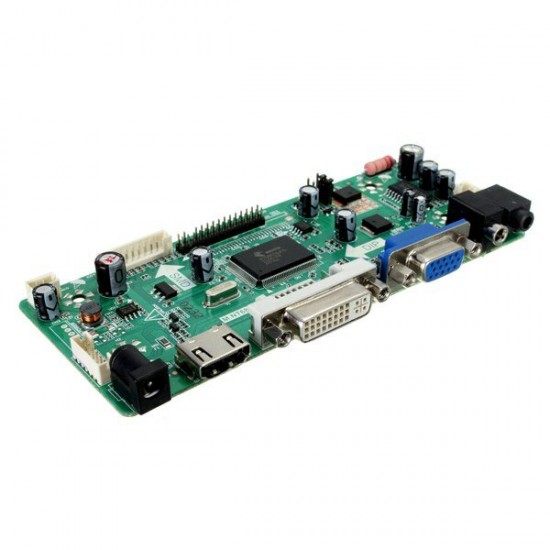 LCD Controller Board 40P 8-bit HD DVI VGA Audio PC Module Kit For B156XW02 15.6 Inch Display