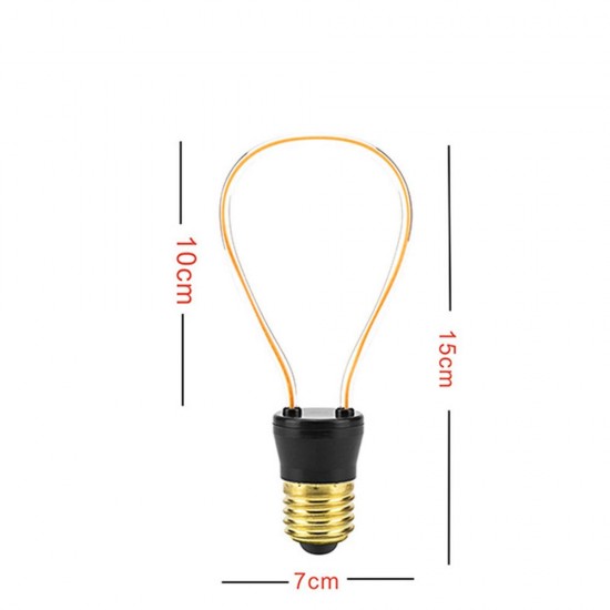 AC220-240V E27 4W JH-P Vintage Edison Antique Soft LED Filament Light Bulb Novelty Lamp for Indoor