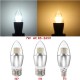 E14 E12 E27 7W 470LM 60 SMD 3014 LED White Warm White Glass Candle Bulb Light Non-Dimmable AC85-265V