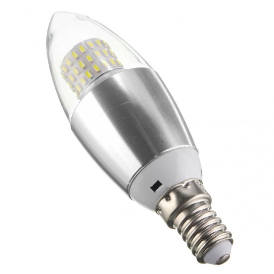 E14 E12 E27 7W 470LM 60 SMD 3014 LED White Warm White Glass Candle Bulb Light Non-Dimmable AC85-265V