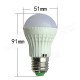 E27 1.5W Warm White/White 7 SMD 5050 LED Light Bulb AC 110V