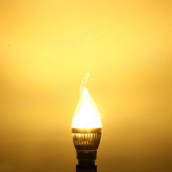 E27 3W AC85-265V White/Warm White Golden Cover LED Candle Light Bulb