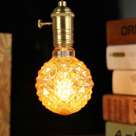 E27 4W G95 Pineapple Gold Glass Non-Dimmable Warm White Edison Retro LED Light Bulb AC220-240V