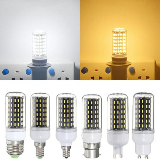 E27/E14/E12/B22/GU10 LED Bulb 6W SMD 4014 96 600LM Pure White/Warm White Corn Light Lamp AC 220V