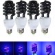 UV Ultraviolet Spiral Low Energy Saving CFL Light Bulb E27 Screw Black Light Bulb 220V