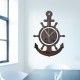 3D Anchor Helmsman Sailor Pirate Ship Mediterranean Style Wall Personality Clock