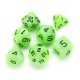 7 Pcs Luminous Polyhedral Dices Multi-sided Dice Set Polyhedral Dices With Dice Cup RPG Gadget