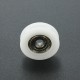 8Pcs 5x24x7mm U Notch Nylon Round Pulley Wheel Roller For 3.8mm Rope Ball Bearing