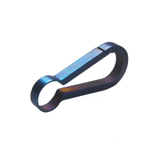 EDC 37mm Blue Quick Release Keychain Titanium Alloy Mini Key Ring