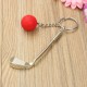 EDC Gadgets Mini Golf Racket and Ball Key Ring Chain Keyfob Keychain