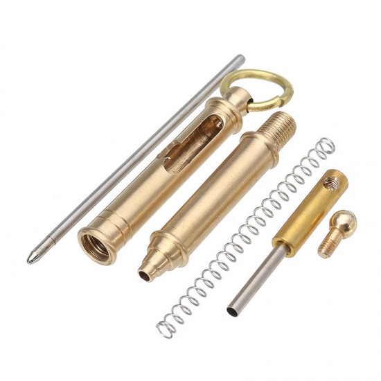 EDC Mini Self Defense Brass Pen Anti-gun Pure Checker Writing Pen