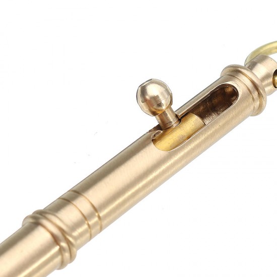 EDC Mini Self Defense Brass Pen Anti-gun Pure Checker Writing Pen